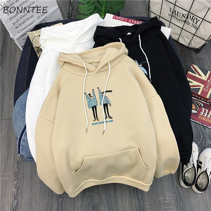 Cartoon Printed Hoodie for Women